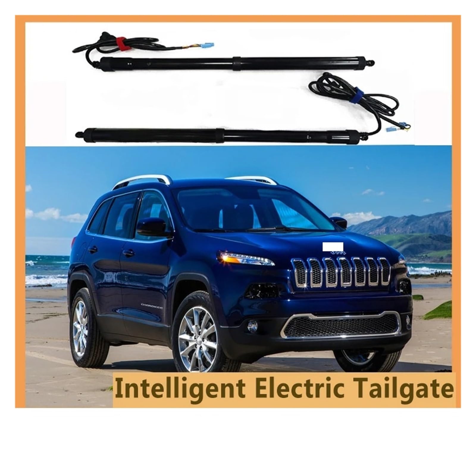 WXHHSM Sprężyny gazowe do klapy tylnej do JEEP do CHEROKEE 2019-2023 Elektryczna klapa tylna Podnośnik Samochodowy Automatyczny Otwieranie Bagażnika Silnik Elektryczny Do Narzędzi Samochodowych (bez