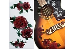 Rose Art: Embellish Your Guitar with Stunning Layer Graph Stickers: English Roses