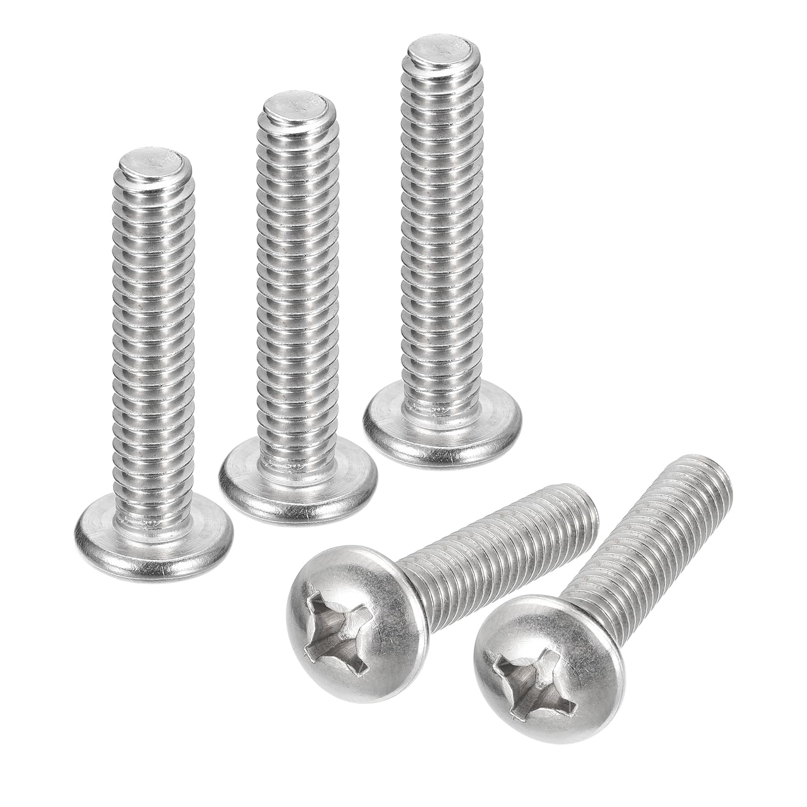 Produktbild von 25 Stück 1/4-20 X 1-1/4″ Flachkopf-Maschinenschrauben, Kreuzschlitz, Edelstahl 18-8 Von Fastenere