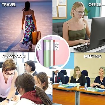 Display Book Folder A4 with 60 Plastic Pockets | 3 Pack Presentation Display Folders, Poly Pocket Folder & File with Plastic Sleeves for School, Office, Interviews, Financial Documents (3)