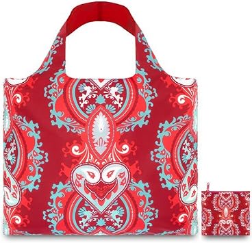 LOQI Opulent Ruby Reusable Shopping Bag, Multicolor