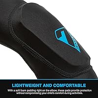 Vista 5 de 7iDP Coderas de transición para niños para ciclismo de montaña y deportes de acción, talla única, color negro