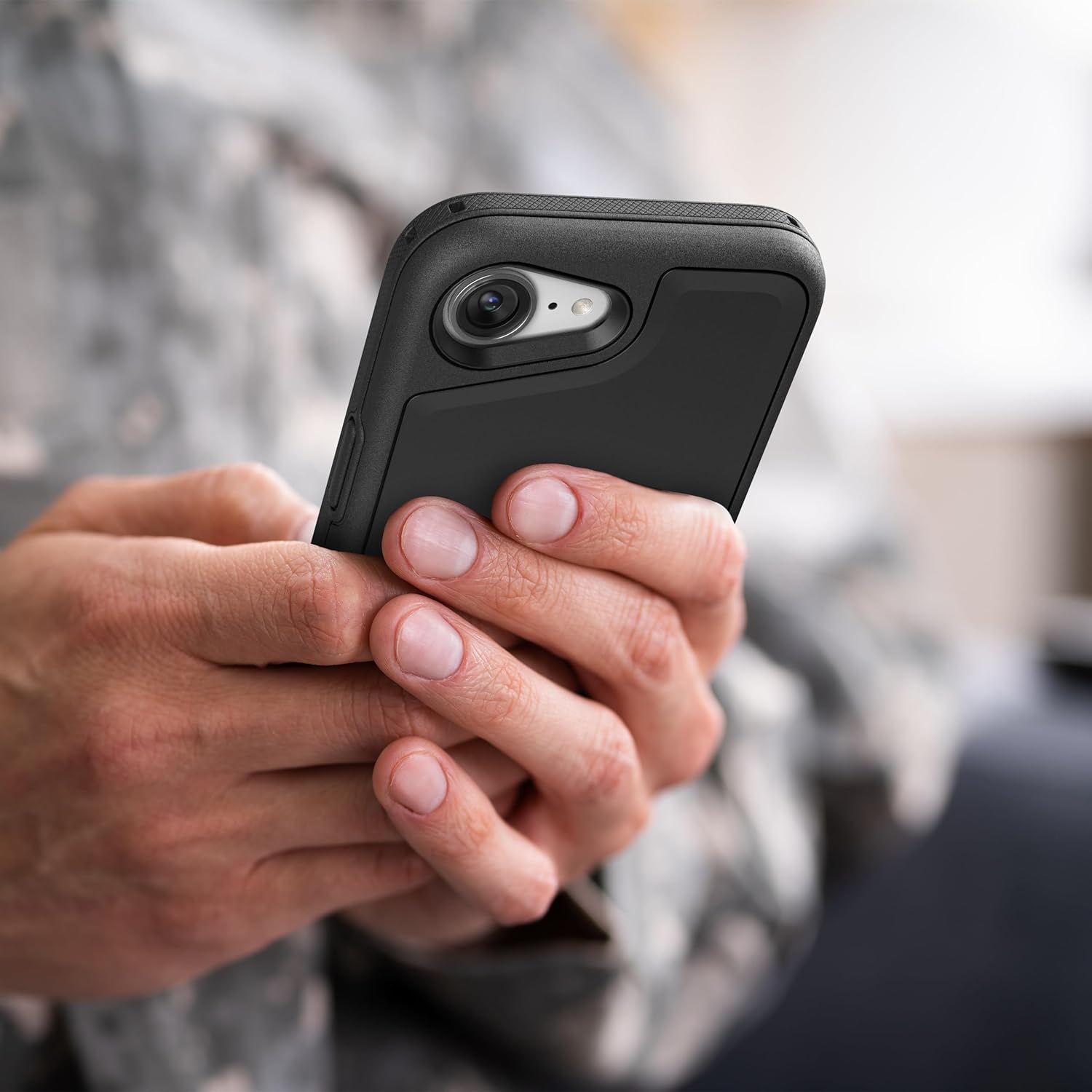 Encased Rebel Series Belt Case for iPhone 16e with Holster Clip, (Compatible with MagSafe) Rugged Hybrid Phone Cover (Black) - Image 7