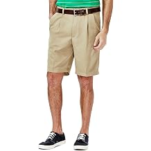 Haggar Mens Cool 18 Classic Fit Pleat Front Expandable Waistband Short Regular and Big & Tall Sizes