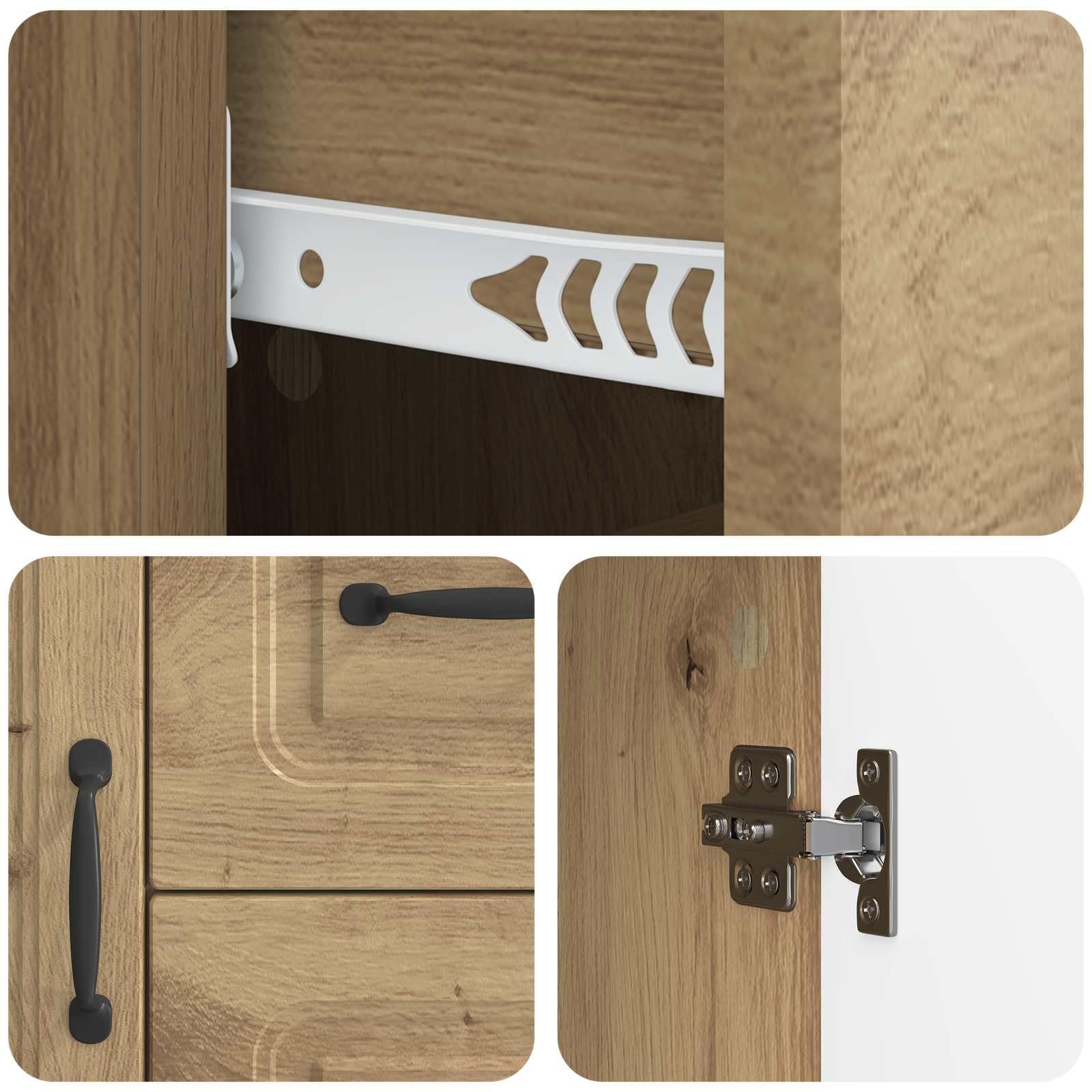 vidaXL Aparador Roble Artisan 89 x 34,5 x 57 cm Madera de Ingeniería