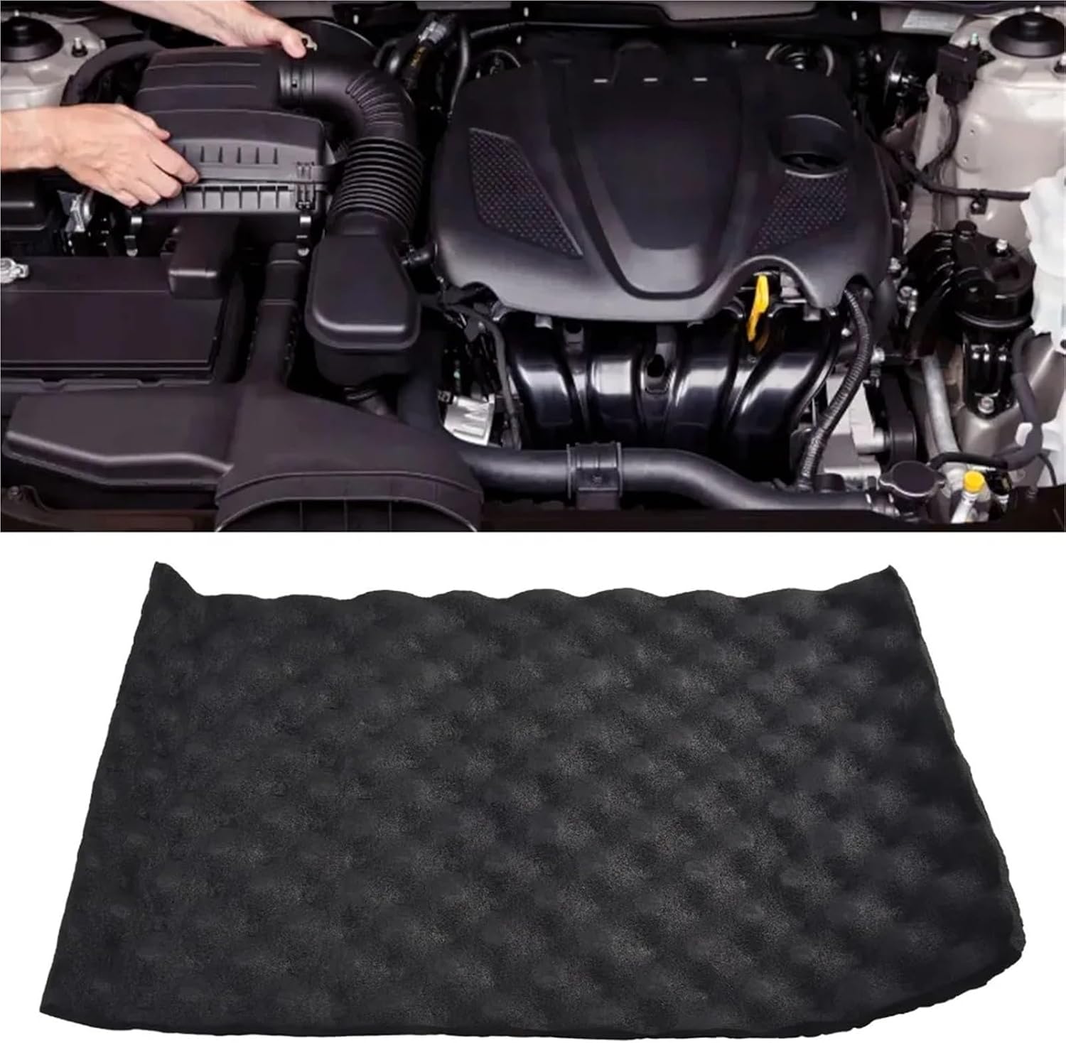 2cm Self Adhesive Soundproofing Insulation Cotton Car Sound Deadener Noise Acoustic Dampening Foam Subwoofer Mat(1Pack-30x50cm)