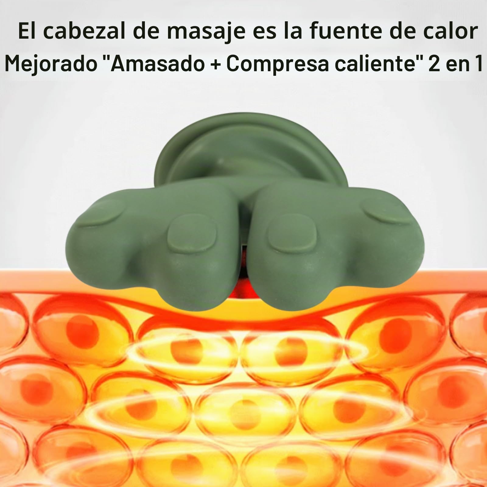 Masajeador de cuello y hombros, masaje Shiatsu portátil de espalda en forma de mano, masajeador de tejido profundo 4D con calor para aliviar el dolor y relajarse muscular, regalos de Navidad