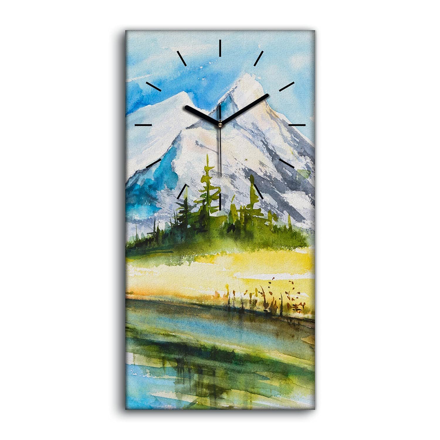 Horloge sans Tic-Tac Murale Toile 30x60 Image Art Moderne pour Dormir