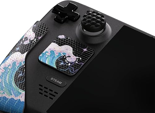 Miniatura 4 de PlayVital Almohadillas de goma suave con textura profesional para cubierta de vapor, trackpads para mejorar el agarre de la piel, botón trasero,