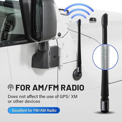 Miniatura 2 de Anina Mástil de antena de radio para automóvil compatible con GMC Sierra Denali Chevy Silverado Colorado Traverse 2007-2023  Diseñada para una