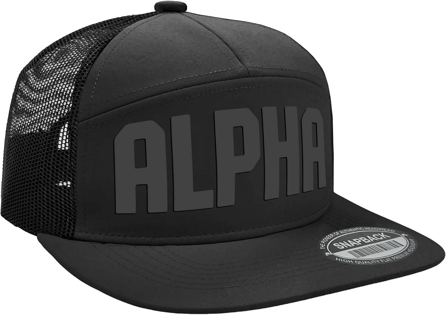 Alpha Workout Hats for Men, 7 Panel Laser Vented Classic Adjustable Snapback Hat Mens Gifts