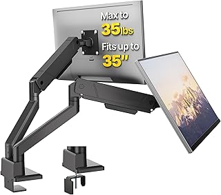 monTEK Dual Monitor Mount Monitor Arms for 2 Monitors for 17 to 35 Inch ...