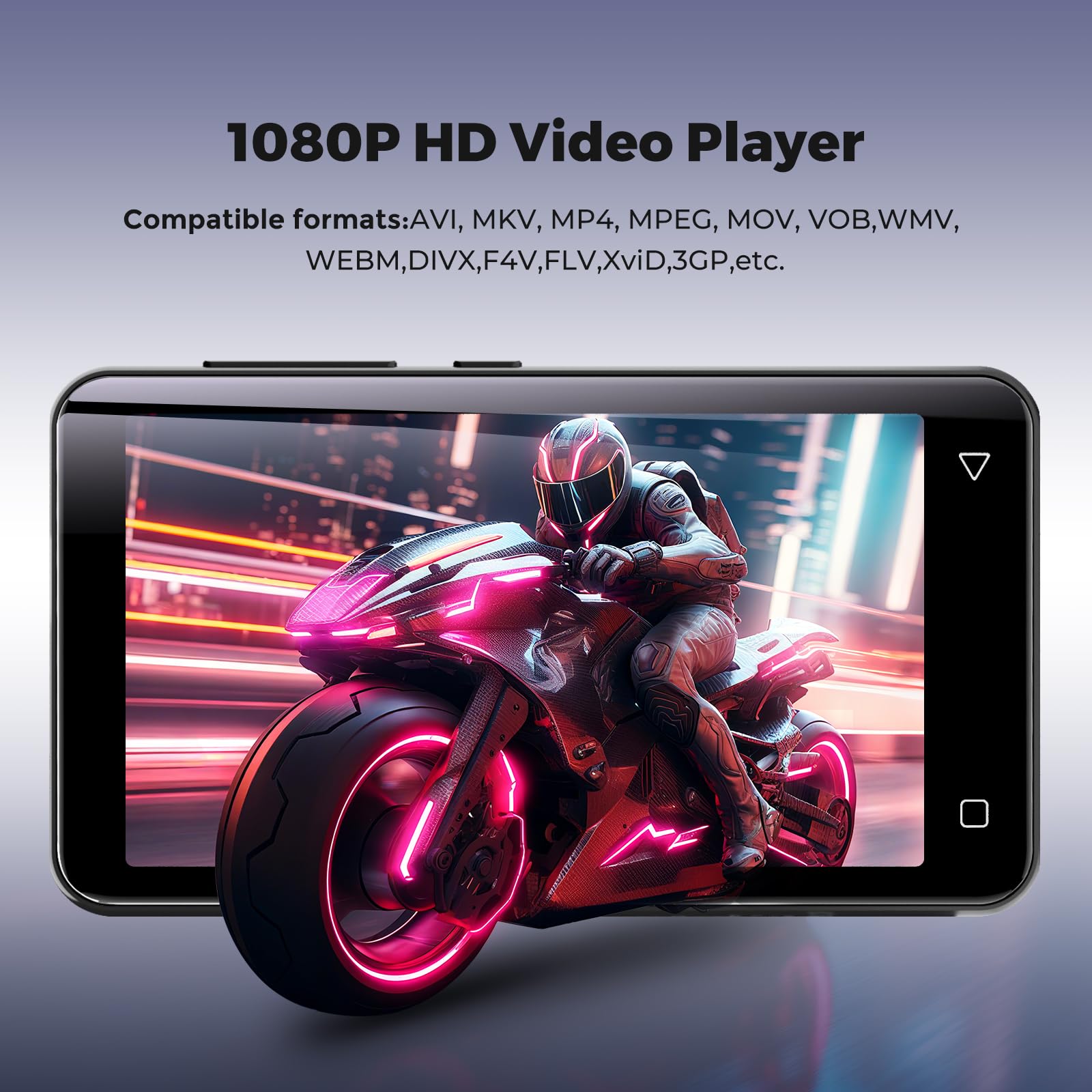 Innioasis Lettore MP3 con Bluetooth e WiFi, lettore MP3 da 160 GB con Spotify,Pandora, Amazon Music, Audible, Libby, audiolibri,touch screen da 4 pollici, lettore Android MP3 MP4 con（Nero）