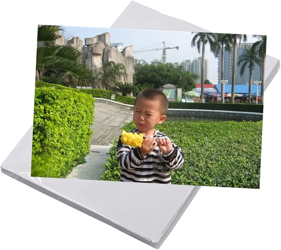 Papel fotográfico brilhante dupla face 20 x 29 cm para impressão de impressora jato de tinta, papel revestido de 160 g/m² para cartão de visita, menu, impressão de rascunho etc. (160 g - 20