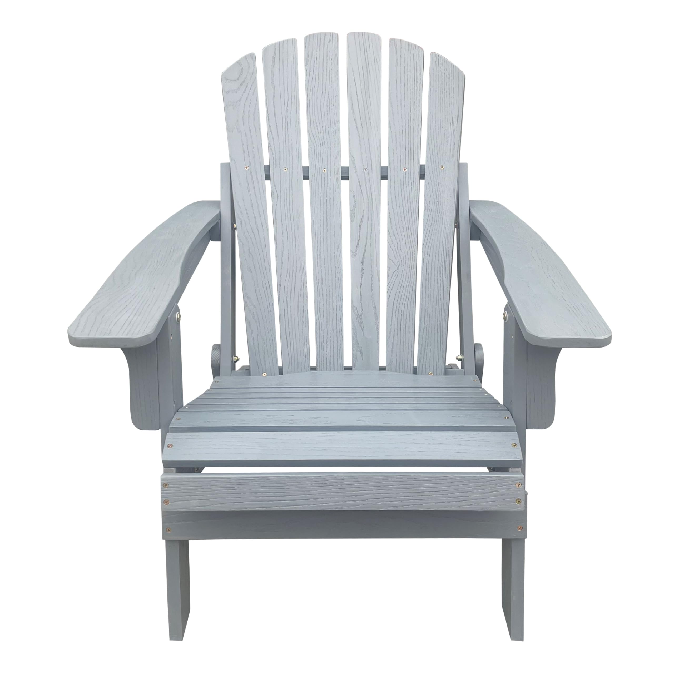 AXI Rosalie Chaise Adirondack en Bois, Couleur Grise | Transat/Chaise Longue/Assise De Jardin / 100% Bois De Pruche pour 1 Personne, avec Accoudoirs Et Dossier Haut | 75,5 X 86,5 X 85 Cm