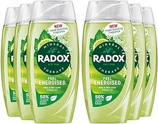 Radox Mineral Therapy Feel Energised Shower Gel with Mint & Lime Scent- 225ml (Pack of 6)