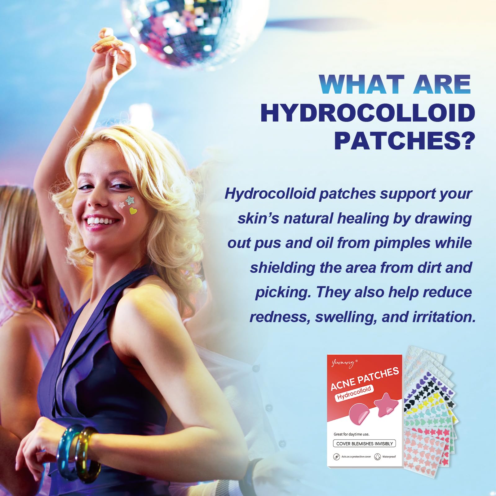 Star Pimple Patches for Face (120 Counts) Festival Beauty Party, Hydrocolloid Cute Acne Patches Cover Zits Blemishes, Zit Patches Spot Stickers Acid, Zit Patches Pads for Skin Care