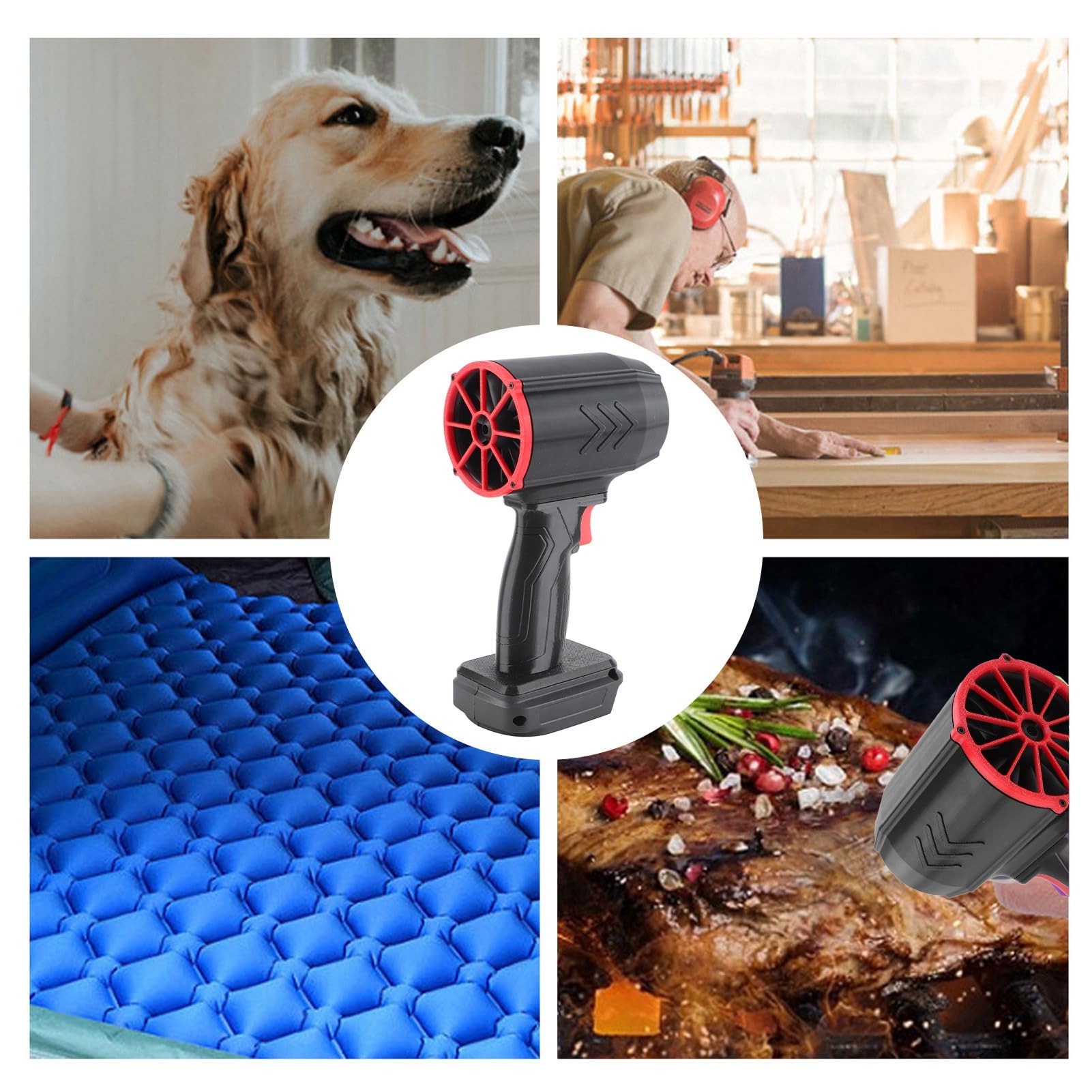 Jeanoko Jet Fan Potente Ventilatore Portatile a velocità Regolabile da