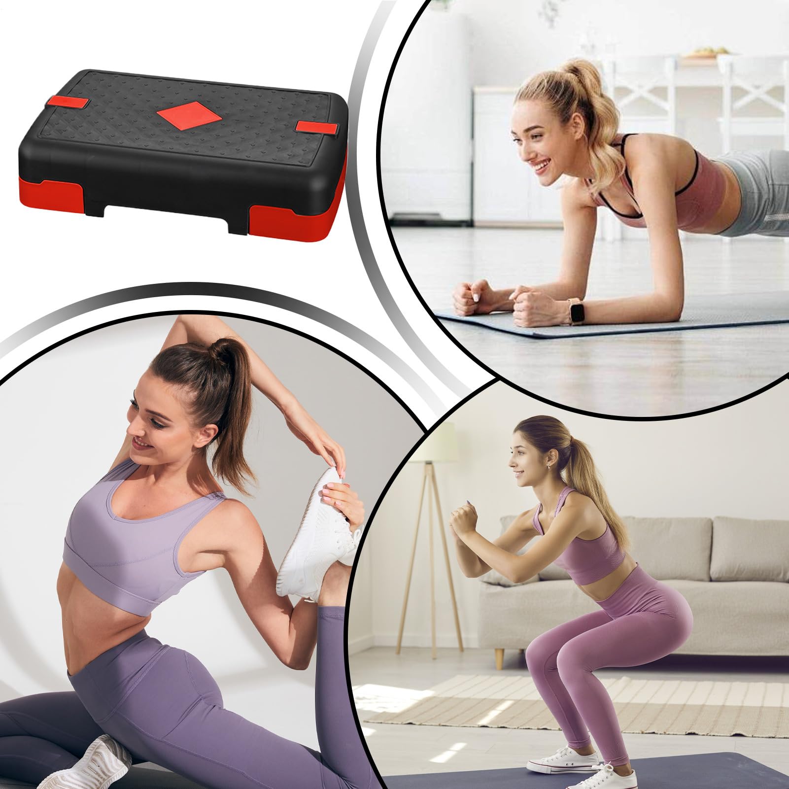 Step Treningowy Stepper treningowy z taśmami oporowymi