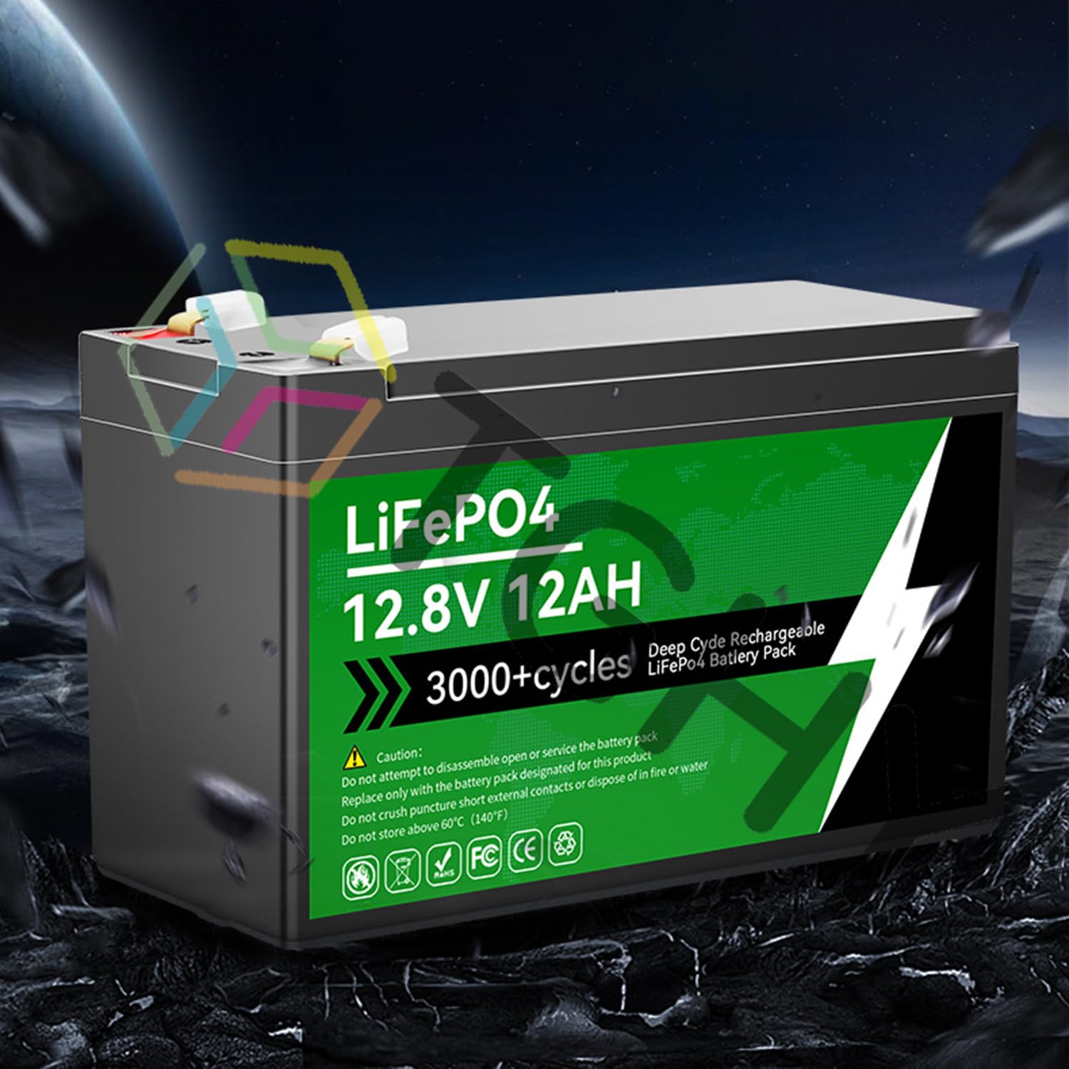 TGHY Akumulator LiFePO4 12 V 6AH-30AH Akumulator litowo-jonowy zapasowy 12 V Akumulator zamienny do awaryjnego przechowywania energii/akumulator zapasowy do kampera/przyczepy