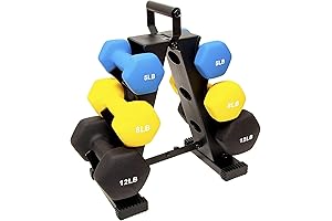 BalanceFrom Women's Neoprene-Coated Hexagon Dumbbell Set