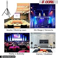 Vista 9 de 5 Core Soporte de altavoz ajustable universal PA DJ trípode de estudio Soportes con inserto de 1.378 in para uso en el hogar en el escenario