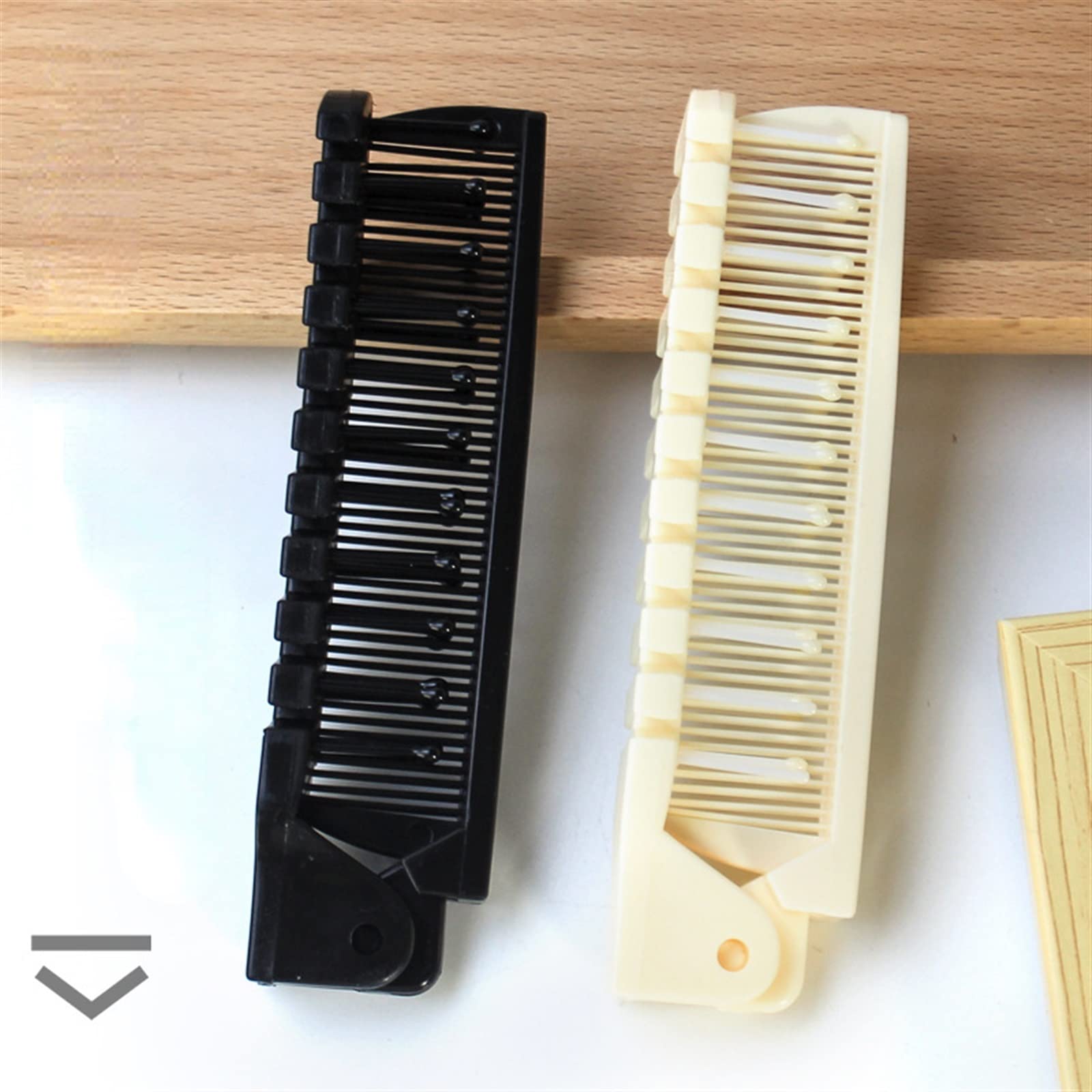 DieffematicSZ Grzebień Plastic Folding Comb Hair Comb Plate Hair Comb Modelling Comb Close Tooth Comb Travel Compact And Portable (Color : Schwarz)