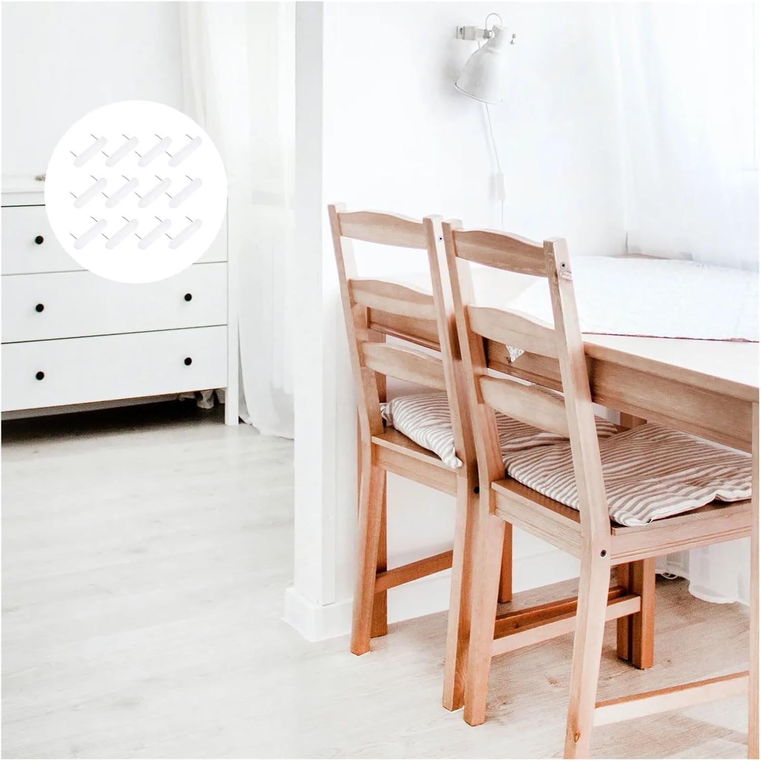 Chair Leg Floor Protectors 80Pcs Chair Feet Pads Heavy Duty Furniture Leg Glides Non-Slip Protection for Wooden Floors Easy Install Double Pin Design