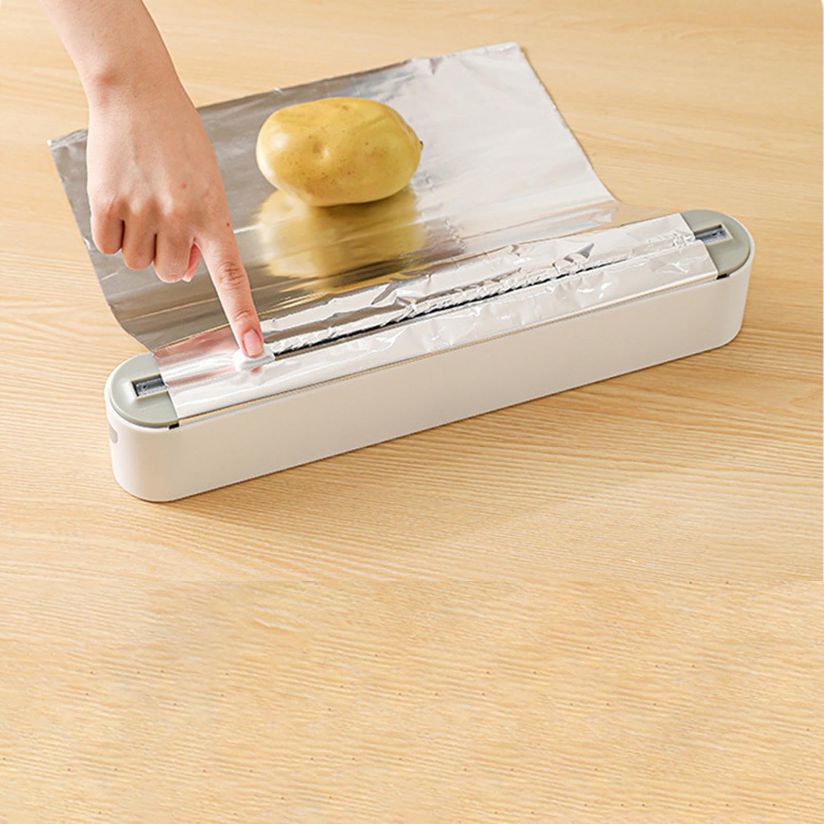 Dispenser Carta Forno Alluminio Pellicola Magnetica, – Taglio Pulito E Sicuro, Retro Magnetico, Dimensioni Regolabili Da 15 A 30 Cm, Dispenser Per Carta Stagnola E Alluminio Film Con Taglierine