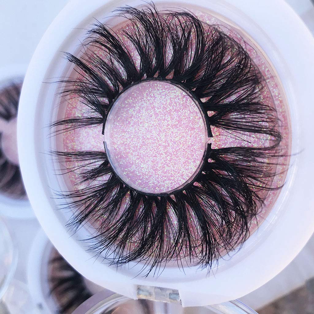Mink Lashes 8 Styles False Eyelashes 25MM 3D Mink Eyelashes Dramatic Long Luxury 100% Siberian Mink Fur Natural Eyelashes Cruelty-Free Fluffy Fake Eyelashes wholesale