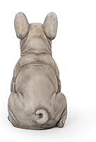 Vista 4 de Christopher Knight Home Susan - Estatua de jardín de bulldog francés para exteriores, gris
