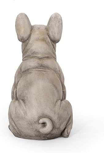 Miniatura 4 de Christopher Knight Home Susan - Estatua de jardín de bulldog francés para exteriores, gris