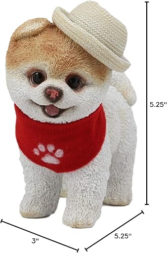 Miniatura 5 de Ebros Sombrero de paja Boo La estatua de perro de Pomerania más linda del mundo, mascota Pal perros, raza coleccionable, pomeranios, figura