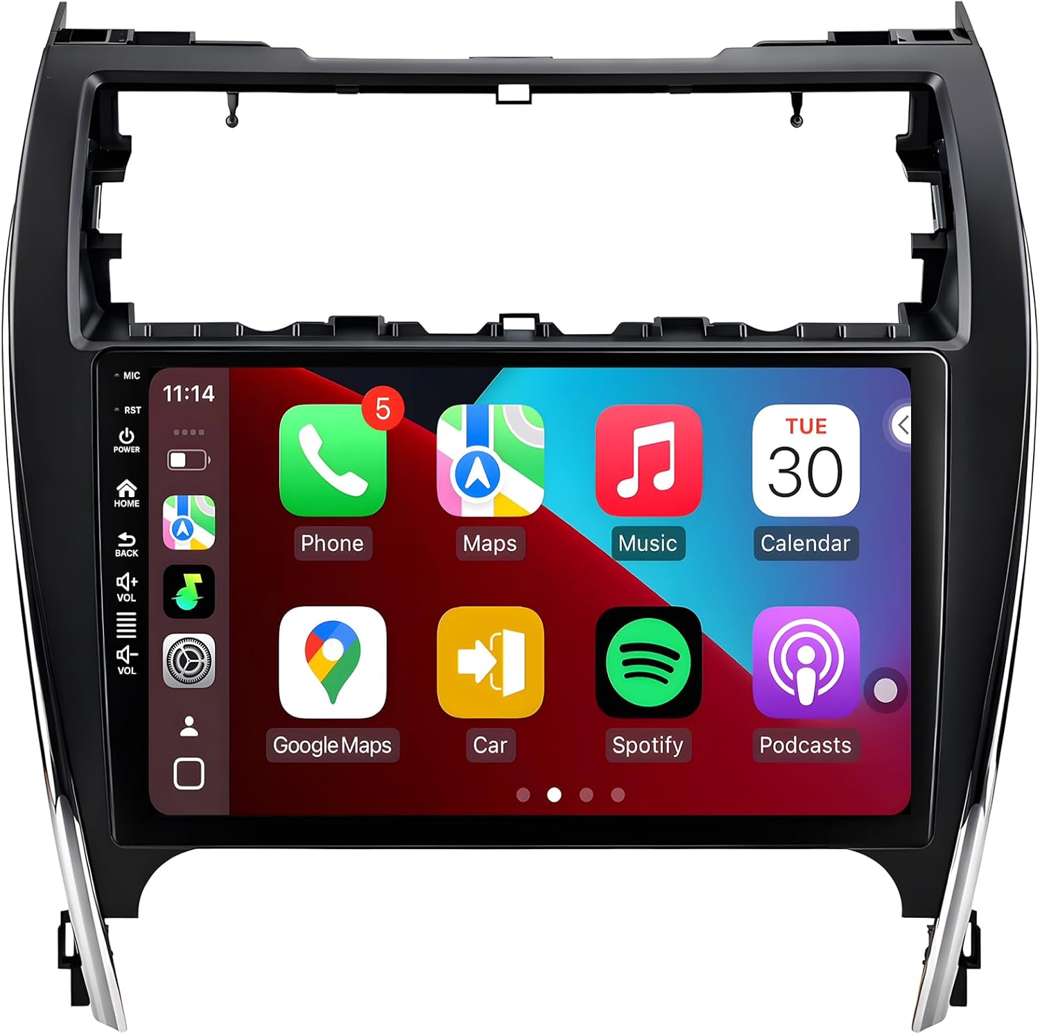 Car Radio Stereo for Toyota Camry 2012 2013 2014, Android 13/IPS Touch Screen/Wireless Carplay/Android Auto/Bluetooth/GPS Navigation/WiFi/5G/HD Back-up Camera/SWC/FM (2+64)