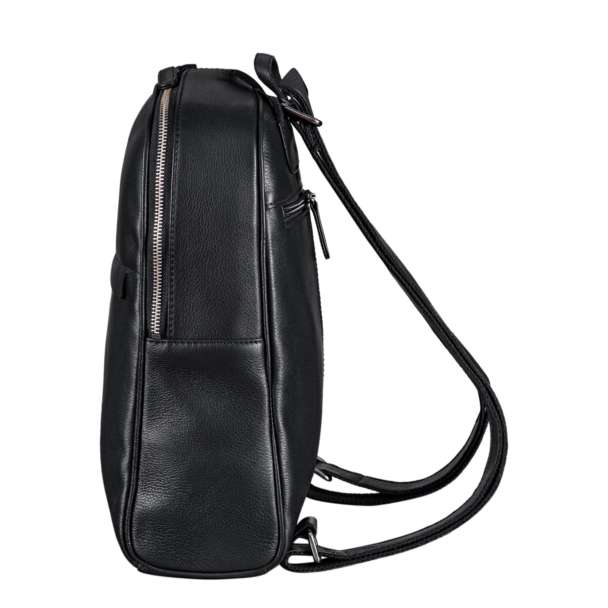 STILORD "Renée" Skórzany Plecak Roboczy Mały plecak skórzany Plecak ręczny Plecak skórzany na Laptop Torebka ręczna City Going Out Daypack Leather Kolor:czarny