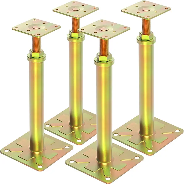 IRENPORU 4 Pack House Jacks for Leveling Adjustable Floor Jack Post Floor Jack for House Foundation Jacks for Leveling Telescoping Jack for Temporary Support Adjustable Range 11 inch - 16 inch