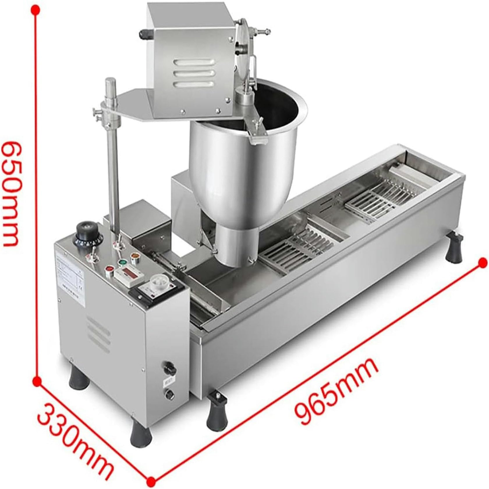 Máquina para Hacer Donas: Máquina Automática para Hacer Donas con Panel De Control Inteligente Y Tolva De 7 litros para Una Producción Eficiente.,
