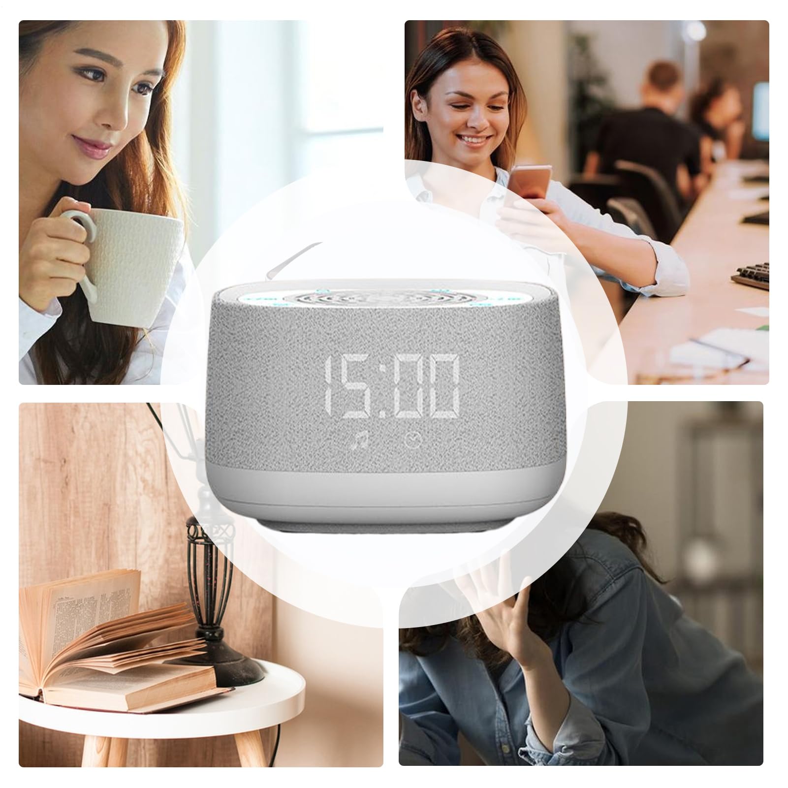 Máquina De Sonido De Ruido Blanco Ayuda Inalámbrica Para El Sueño | Generador De Ruido Blanco Para Dormir para Durmientes Ligeros Estudiantes Profesionales Ocupados Meditación Yoga Hogar Hotel