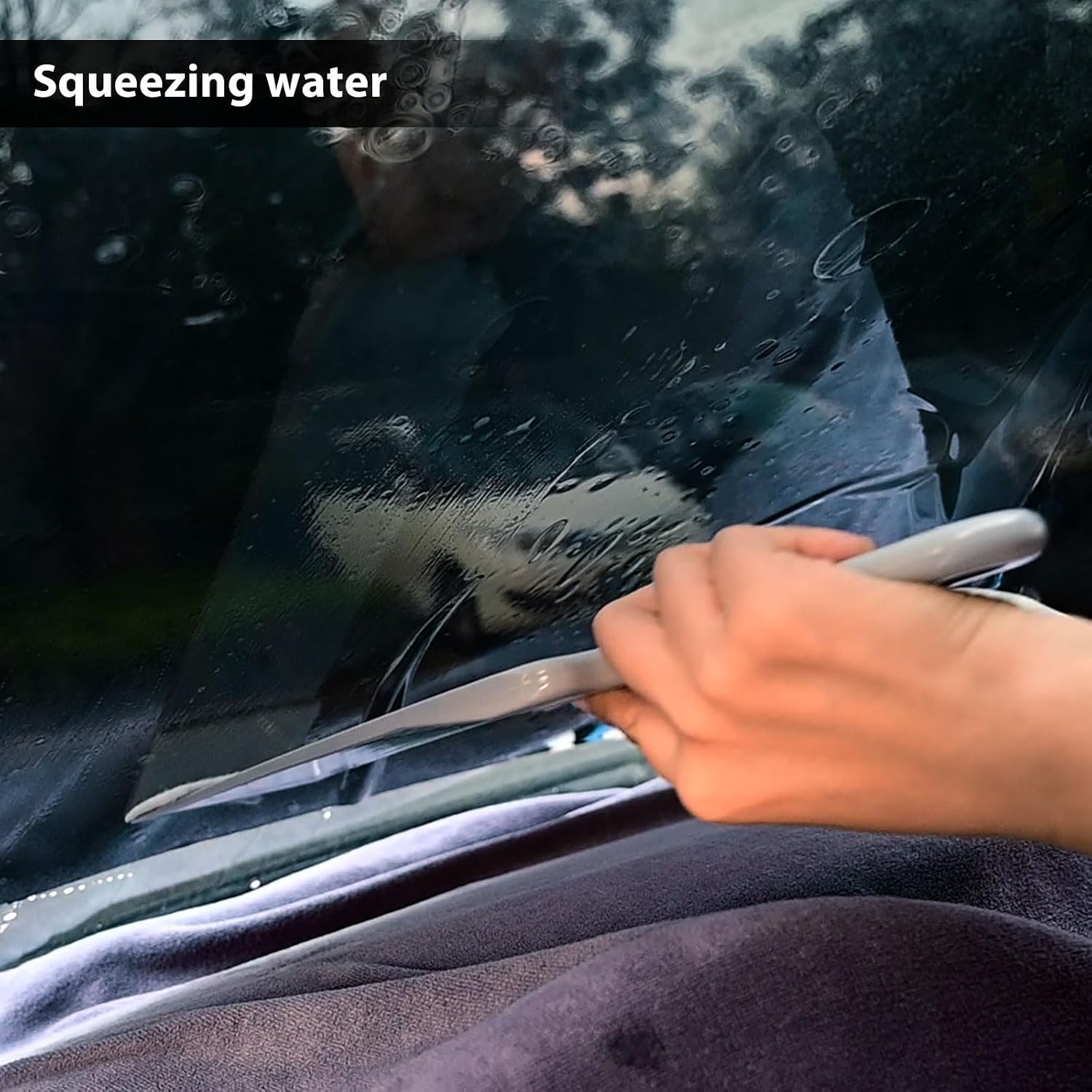 NEWISHTOOL Long Reach Auto Bulldozer Squeegee Mini Paddle Scrubber Tint Kit