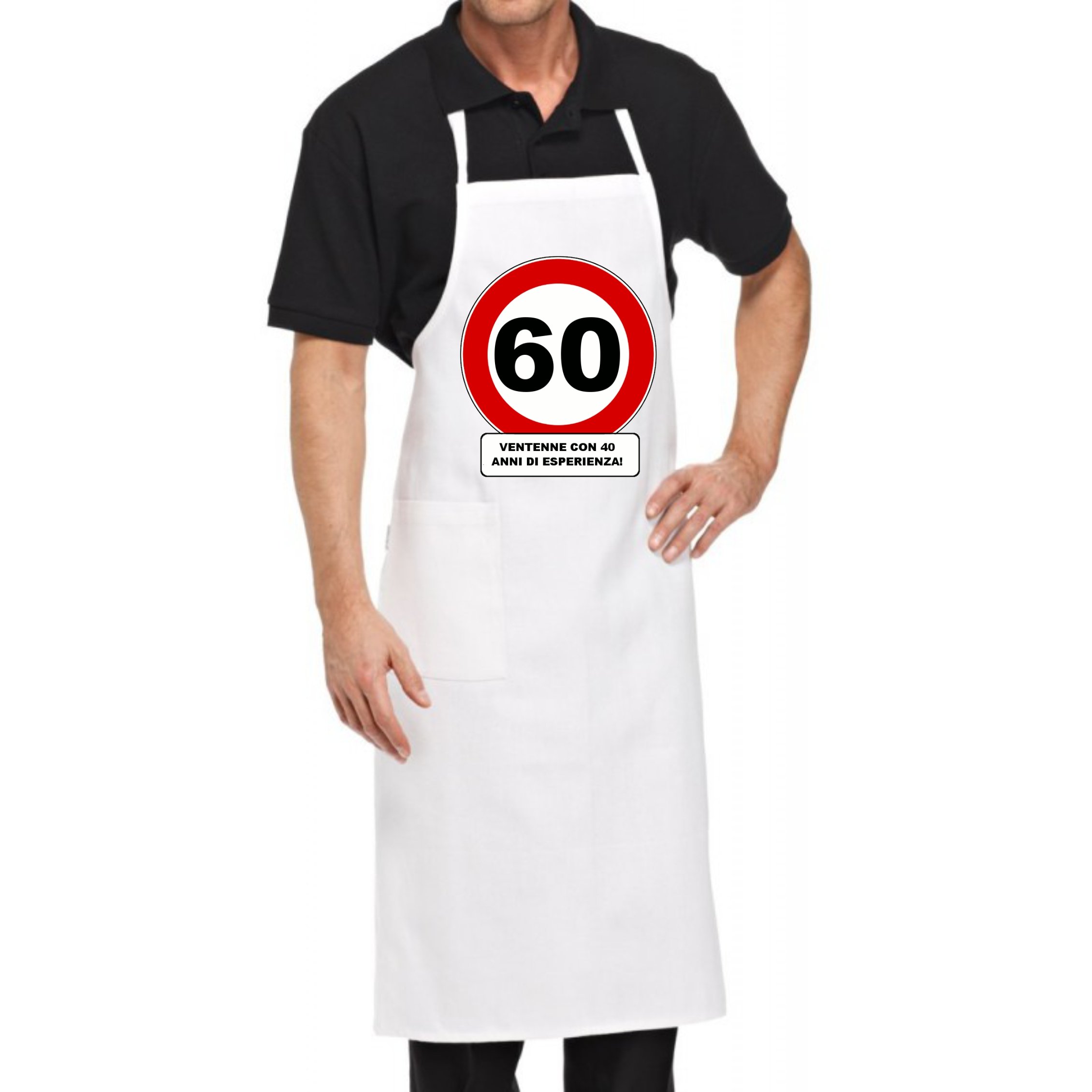 Grembiule Cotone 100% Uomo/Donna - 70x85 Cm Con Tasca E Frase Personalizzata, Per Cucina E Griglia