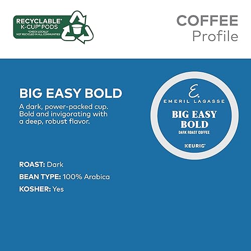Vista 2 de Emeril Big Easy Bold, cápsulas Keurig K-K-Cup, cápsulas de café tostado oscuro, 96
