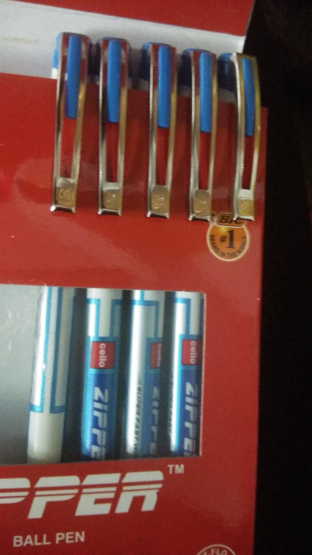 Cello Zipper Ball Pen Pack of 10 (Blue) Amazon.in Office Products