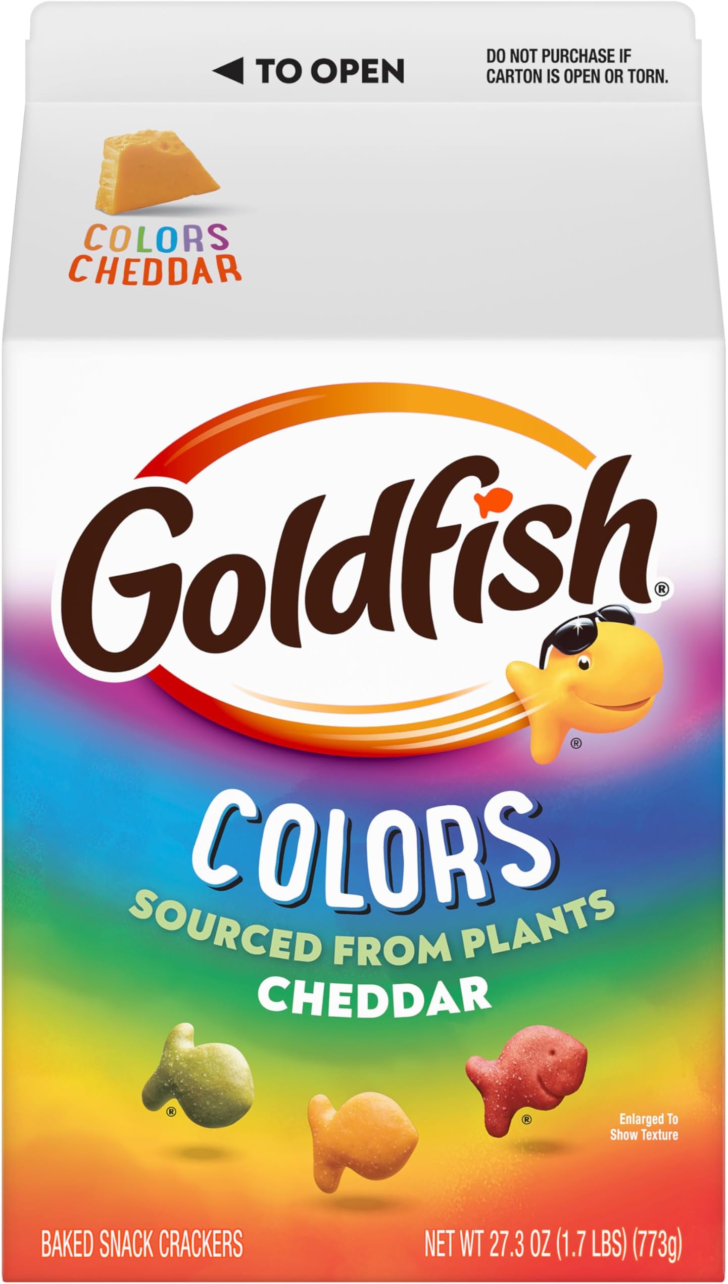 Goldfish Colors Cheddar Cheese Crackers, 27.3 oz Carton