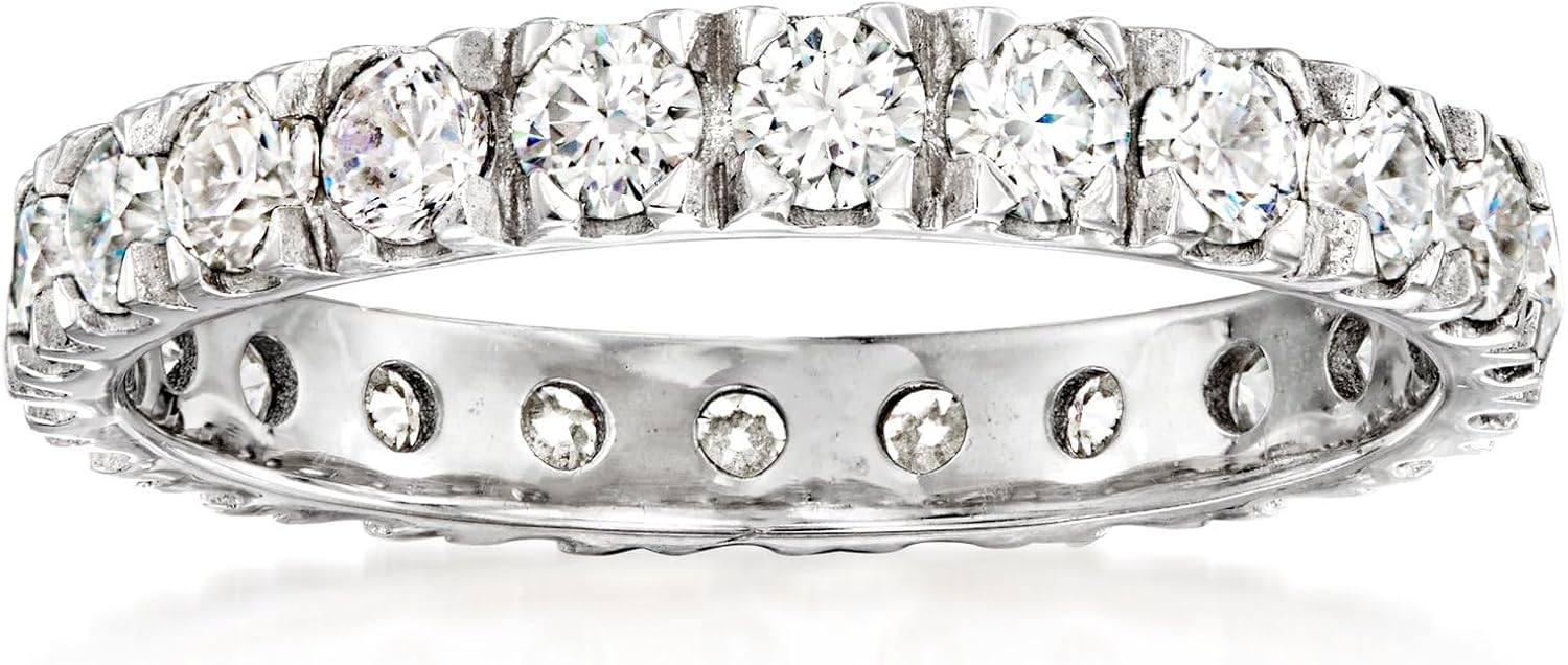 Ross-Simons 1.10 ct. t.w. Moissanite Eternity Band in Sterling Silver