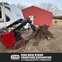Vista 2 de Titan Attachments Mini minicargadora Fronthoe - Accesorio para excavadora de retroexcavadora, sistema de montaje rápido para Toro Dingo, Ditch