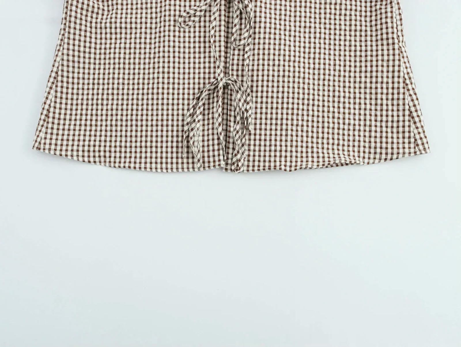 Koszula damska damska Plaid Koszule i bluzki Odzież Moda Turn Down Neck Bluzka Topy damskie--l