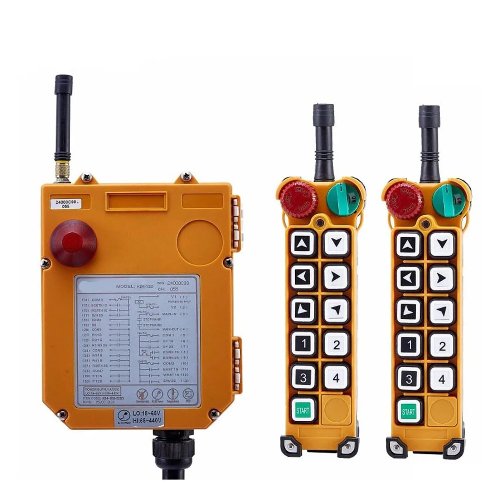 Télécommande AC220V et double commande sans fil pour treuil F24-10S