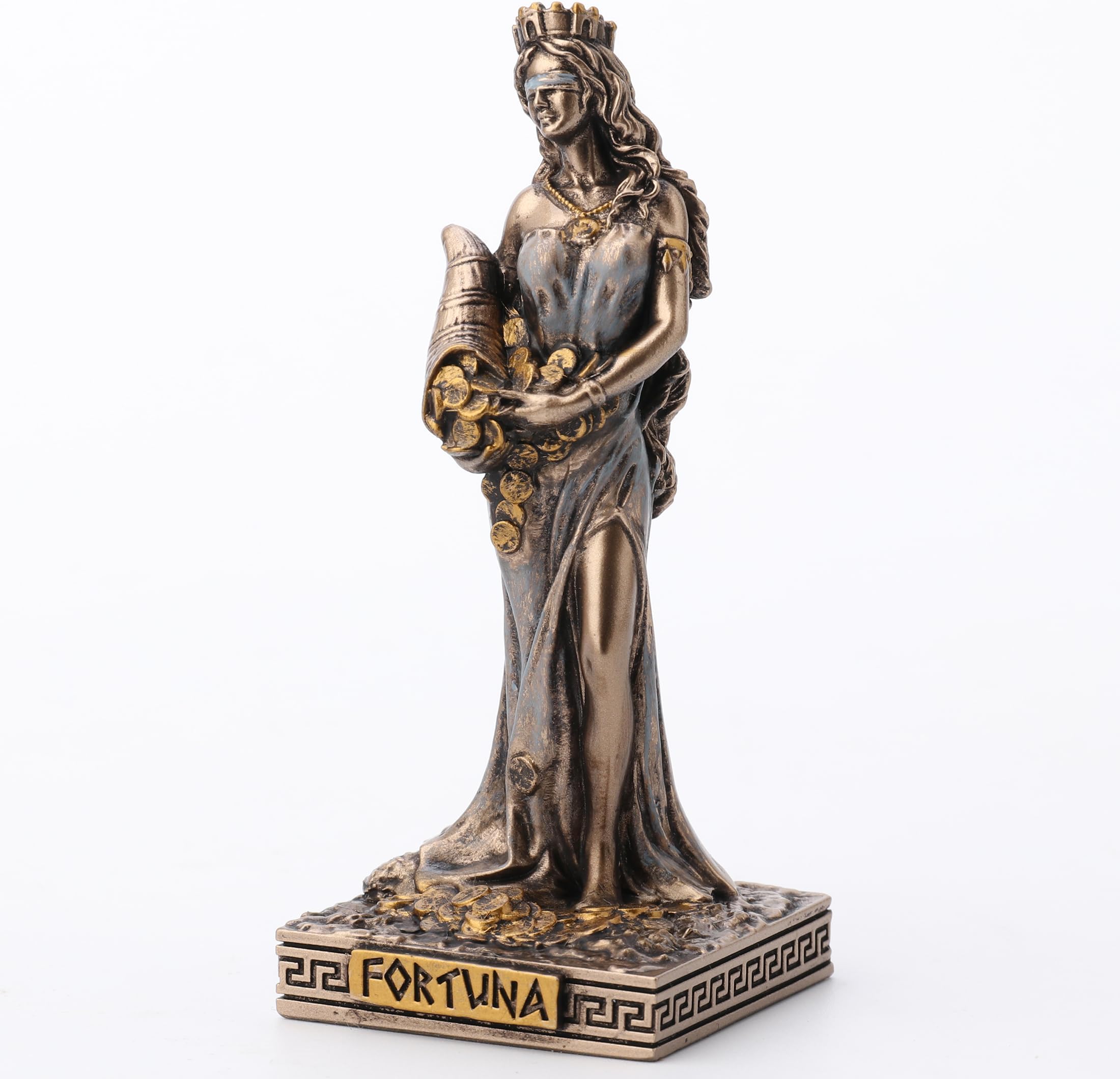 Veronese Design 3 1/2 Inches Fortuna Greek Goddess of Good Fortune Resin Miniature Statue Figurine Collectible