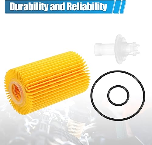 Miniatura 6 de X AUTOHAUX Filtro de aceite de motor 04152-38020 04152-51010 04152-YZZA4 para Toyota Land Cruiser 2008-2021 para Toyota Sequoia 2008-2022 para