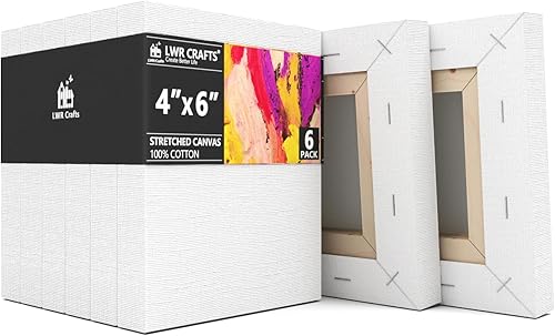 Miniatura 7 de LWR CRAFTS Lienzo estirado de 5 x 7 pulgadas, paquete de 6